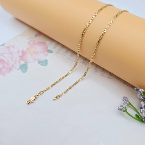 Rose Gold Plated High Shine Necklace in 50cm Classic Chain Design, XPNL0067 - Picture 10 of 12